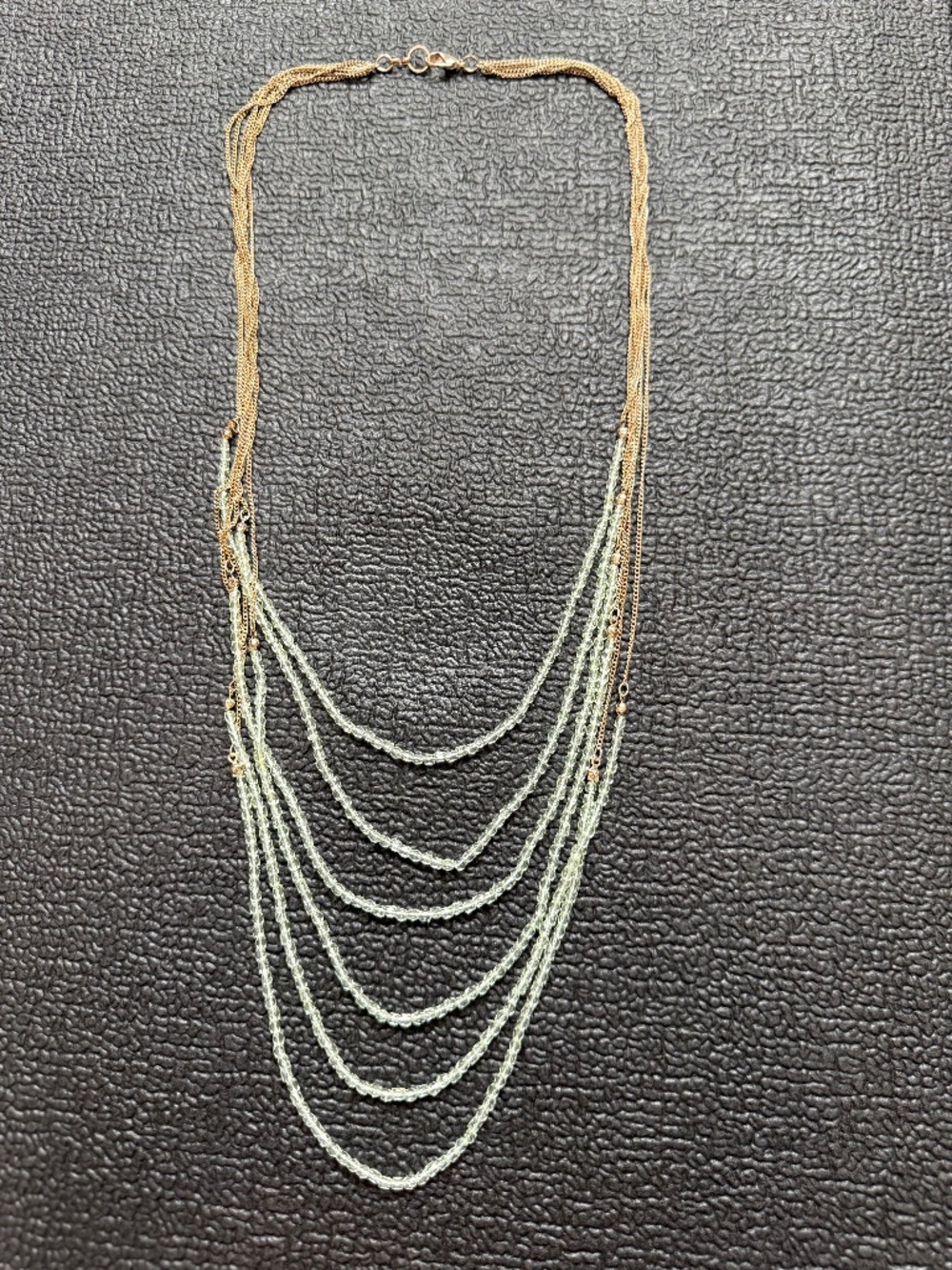 Bp Mint Green Beaded Tiered Necklace